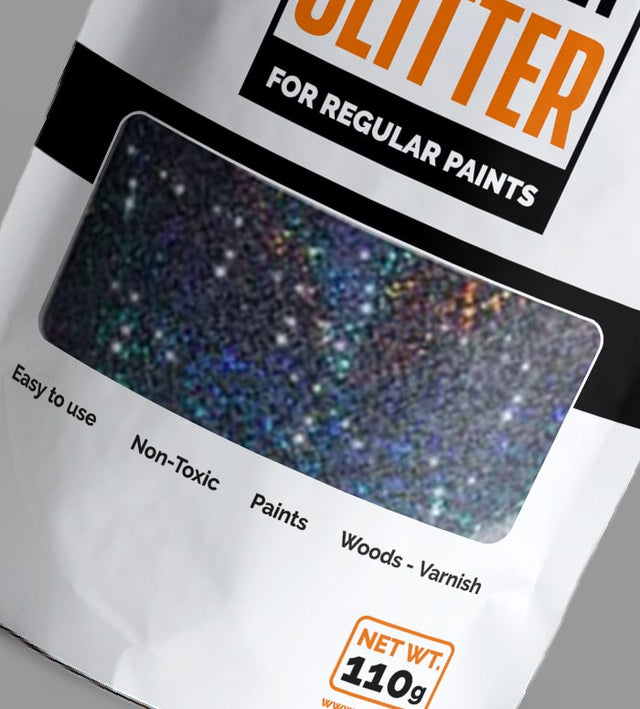 Black Paint Glitter